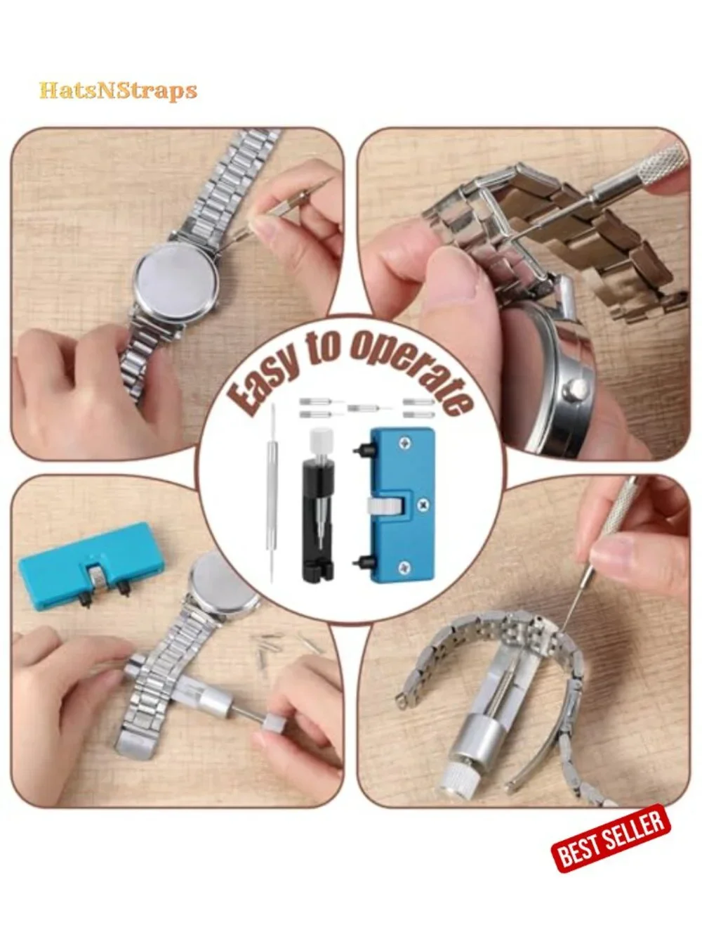 Stainless Steel Watch Link Removal Tool Kit 3pcs Professional Pin Remover